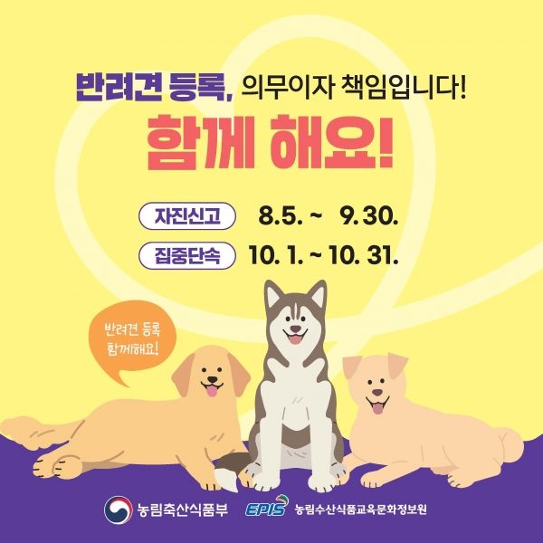 반려견 등록 포스터