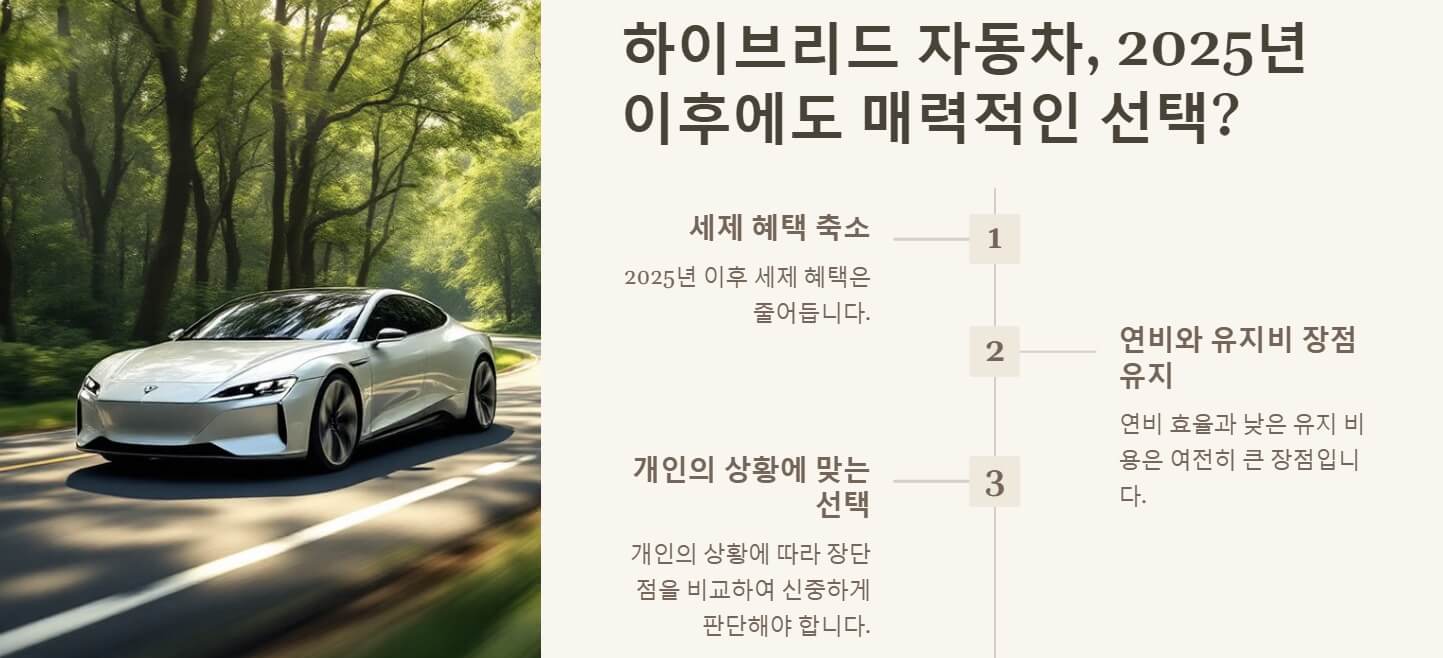 하이브리드 자동차 혜택