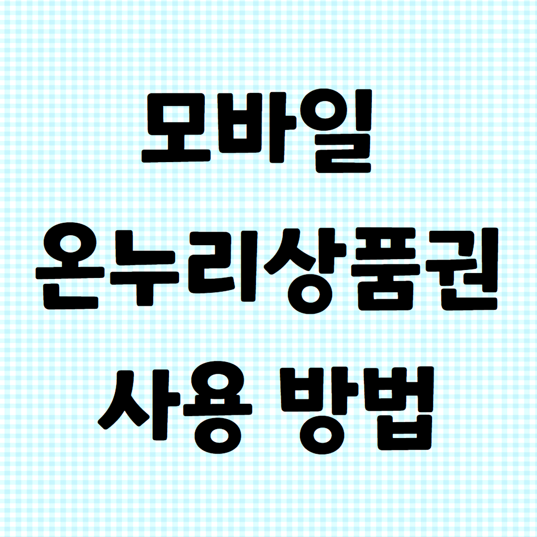모바일 디지털 온누리 상품권 앱 사용 방법