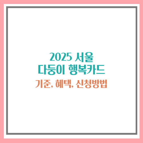 다둥이 행복카드