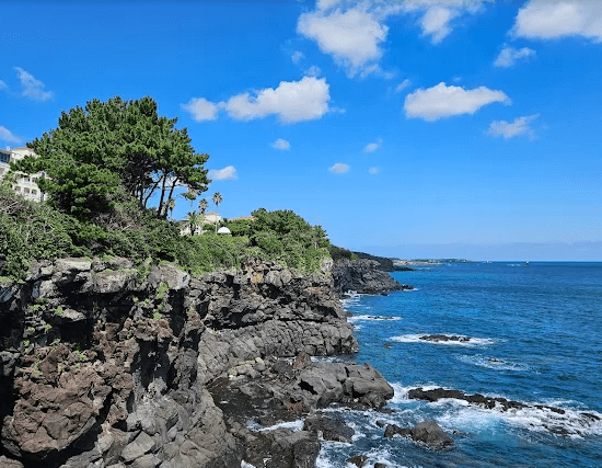 제주도 남원 해안경승지 및 감귤밭