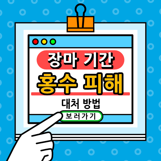 장마철 홍수 피해 대처 방법