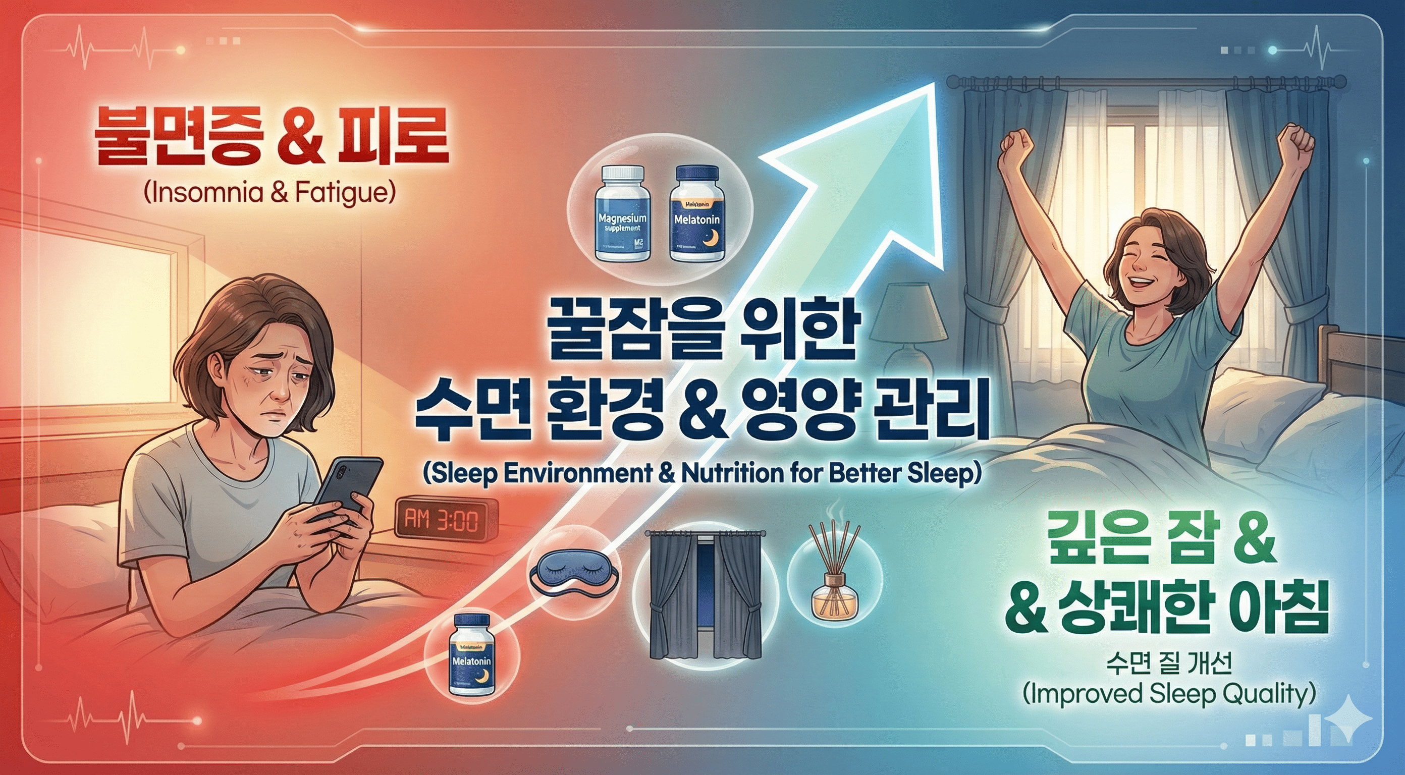 꿀잠을 위한 수면 환경 & 영양관리