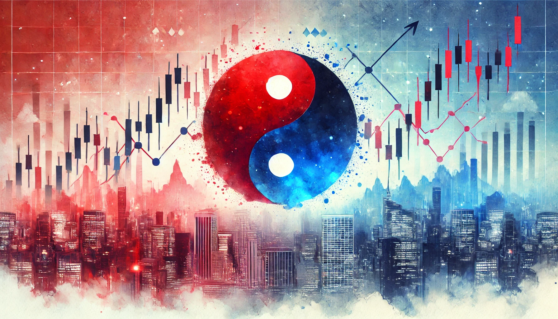 2025년 02월 21일 한국증시의 혼조세를 나타낸 이미지