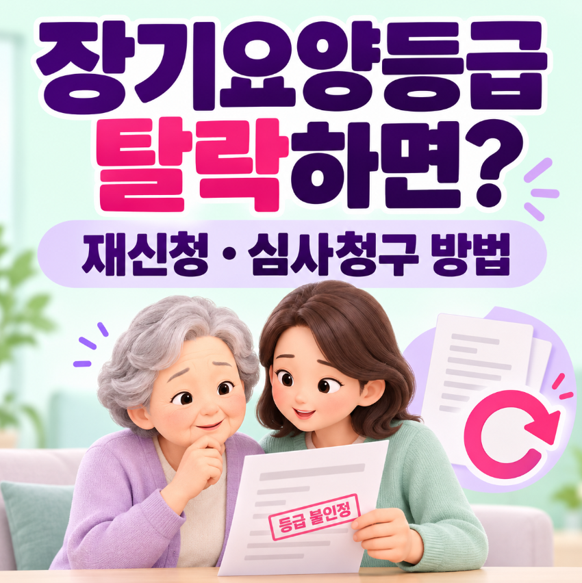 장기요양등급 탈락하면 어떻게 하나?｜재신청&middot;심사청구 방법 총정리