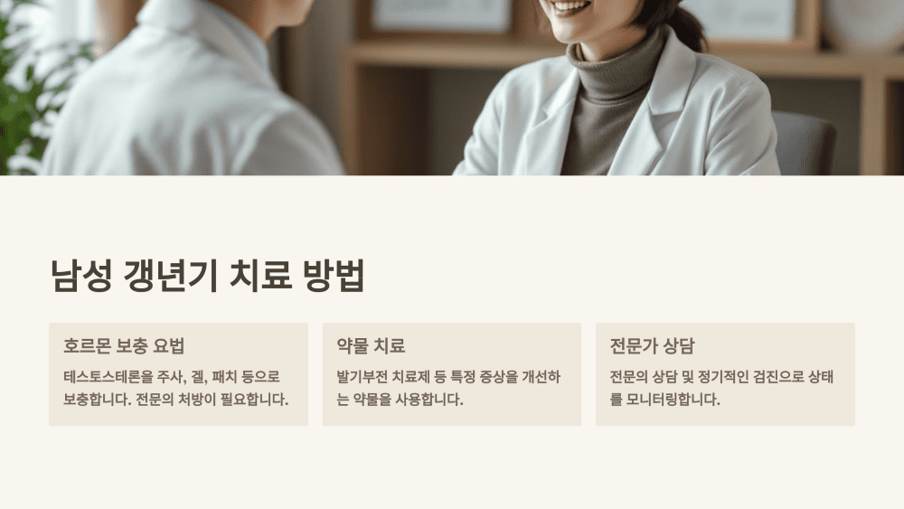 남성 갱년기 치료 방법