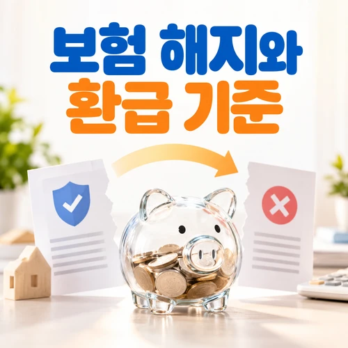 보험 해지와 환급 기준
