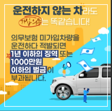 운전하지않는차라도 가입은 똑같습니다