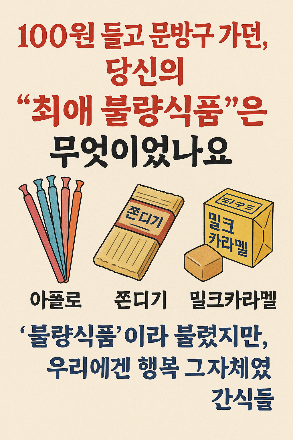 추억의 최애 불량식품