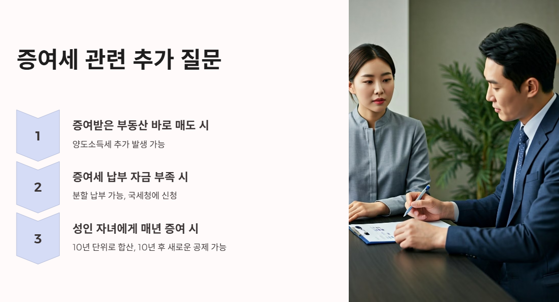증여세 관련 추가 질문