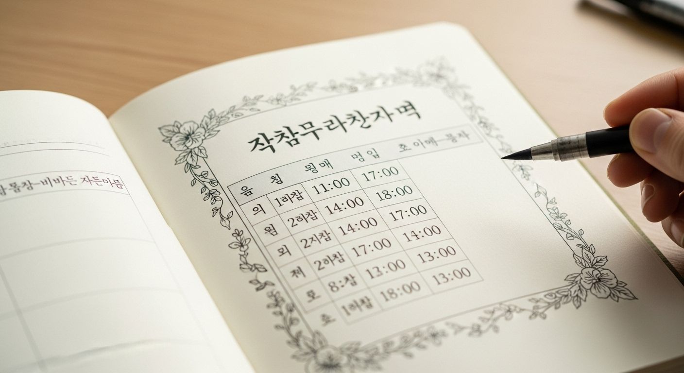 일기장에 간헐적 단식 기록