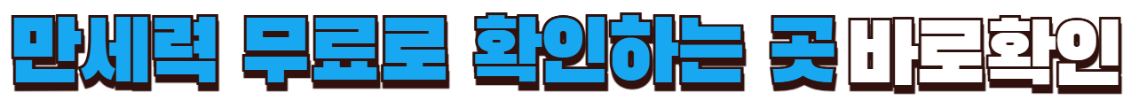 만세력 무료 확인하는 사이트 바로가기