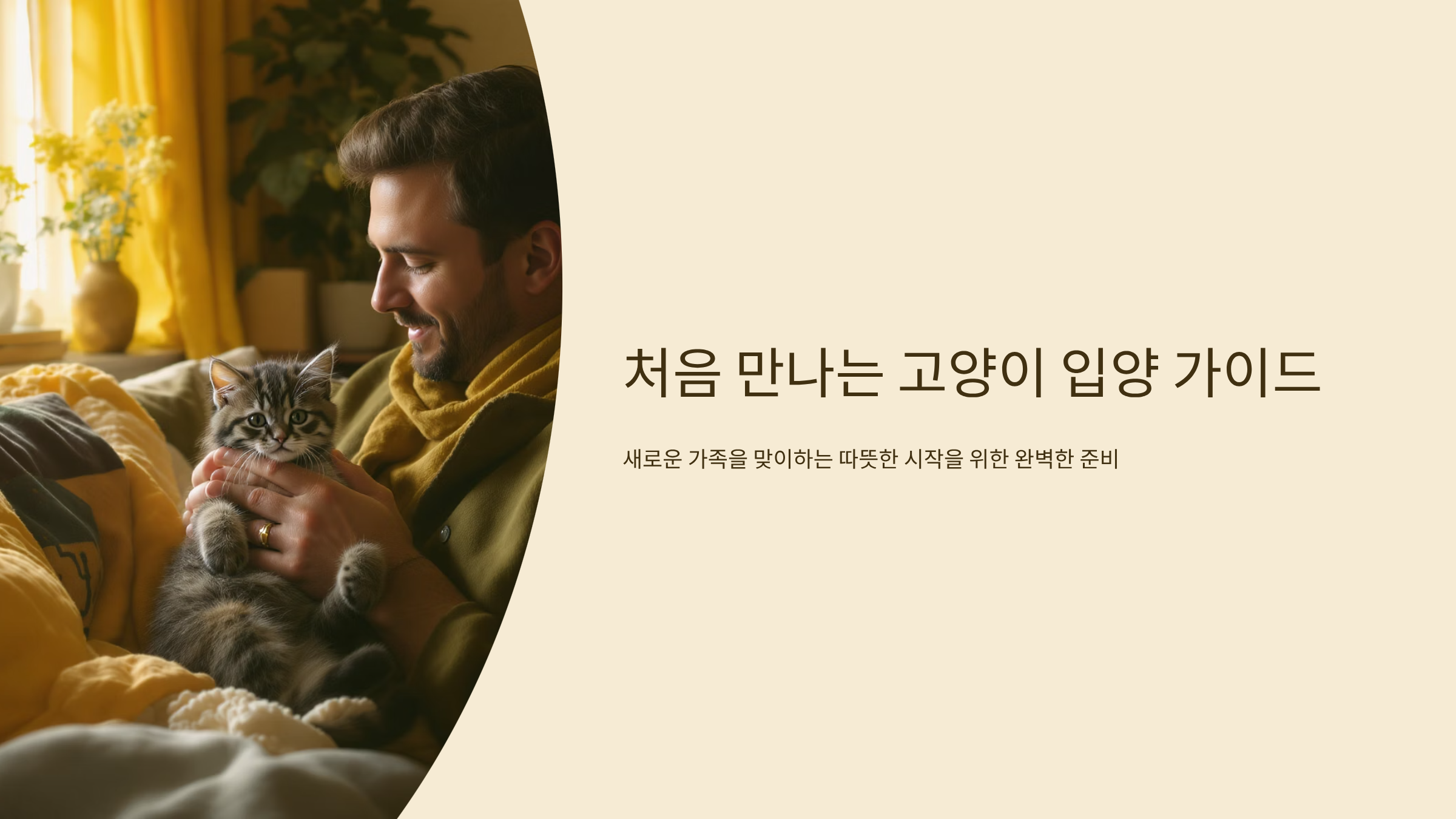 고양이 키우기 첫날 완벽 적응법