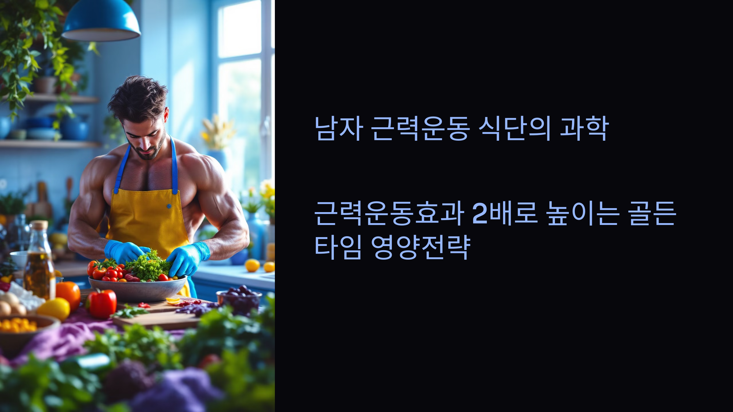 남자 근력운동 식단 운동효과를 높이는 골든타임 영양전략