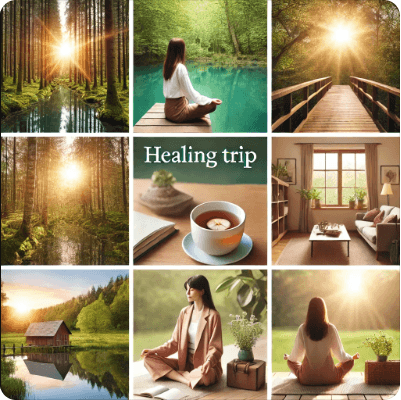 직장인 여성 힐링여행 사진