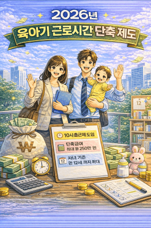 워킹맘 필수 제도! 육아기 근로시간 단축·단축근무 급여 조건·신청법