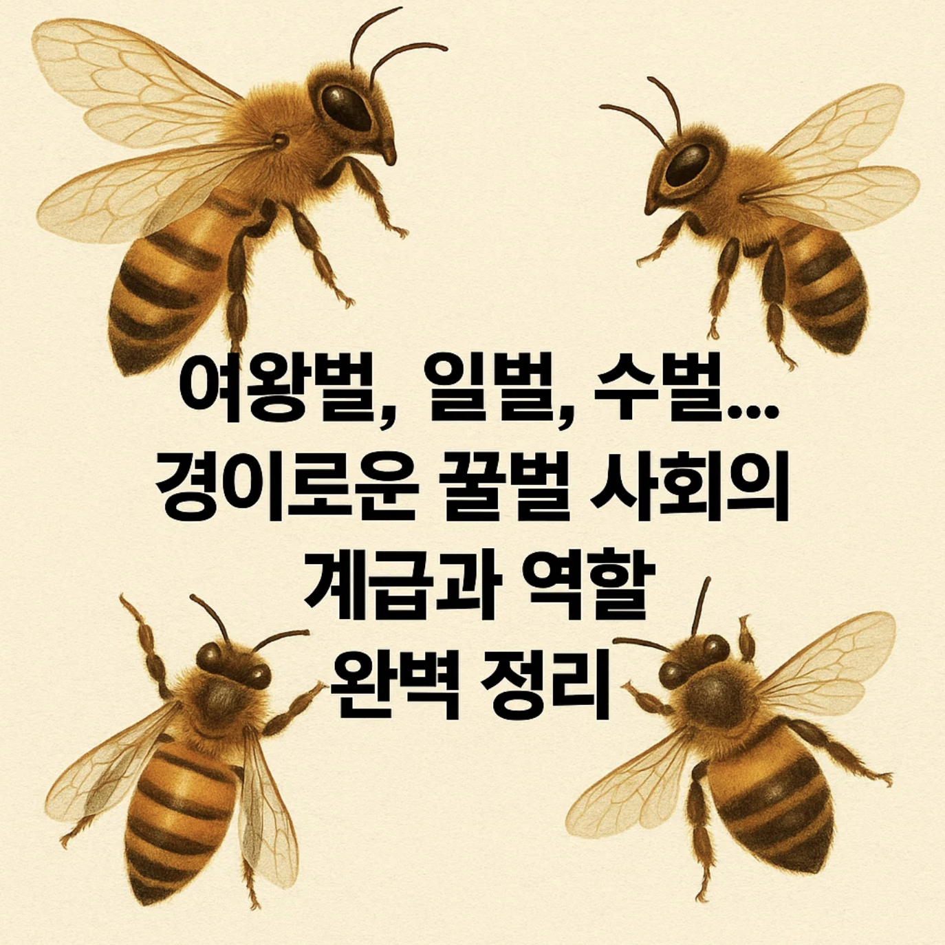 여왕벌, 일벌, 수벌… 경이로운 꿀벌 사회의 계급과 역할 완벽 정리