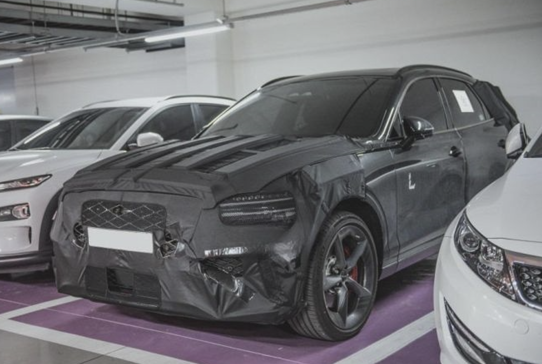 제네시스 GV70 페이스리프트 테스트카 스파이샷