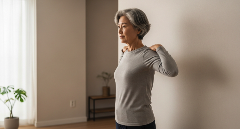 등근육 강화 벽 기대 운동