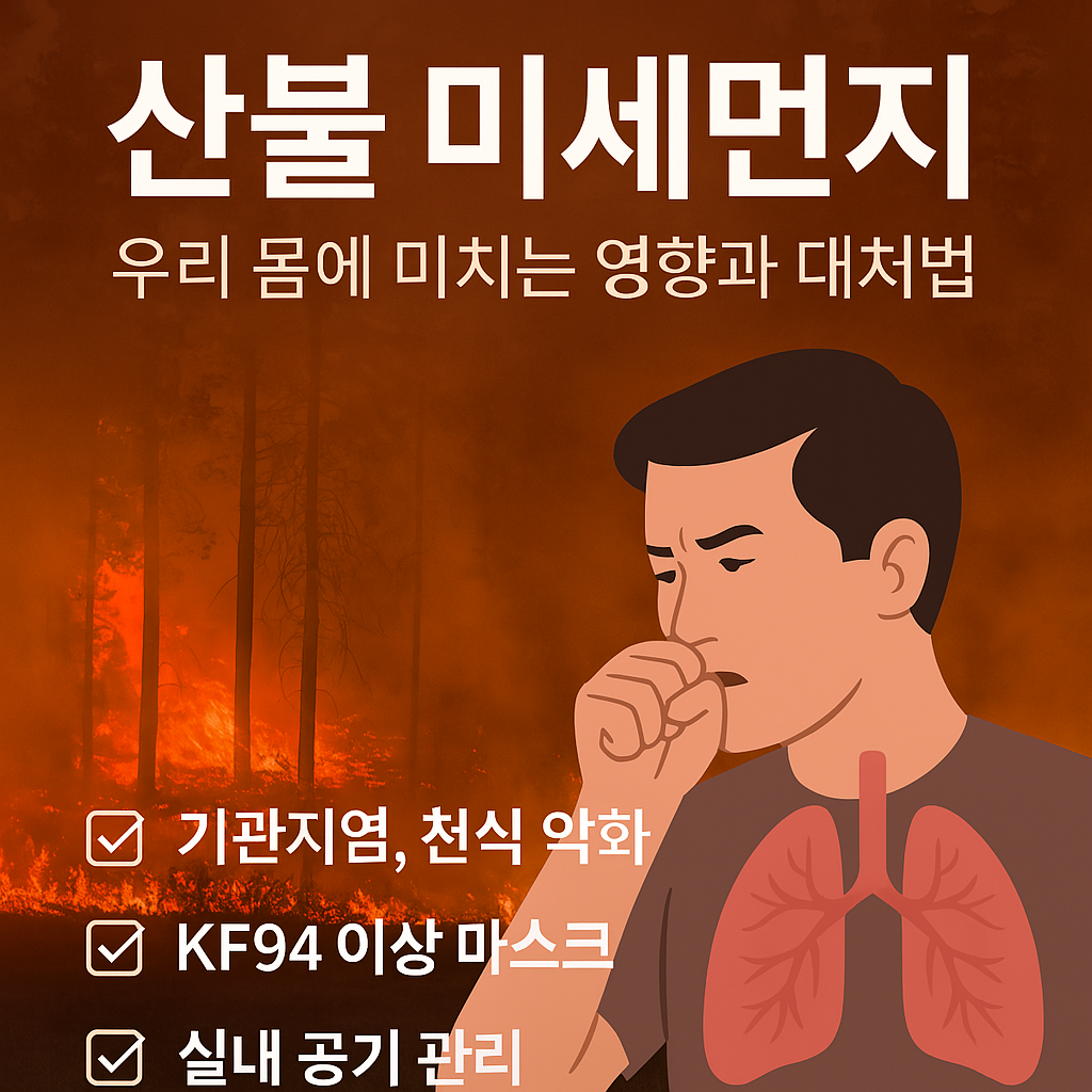 산불 미세먼지, 우리 몸에 미치는 영향과 대처법
