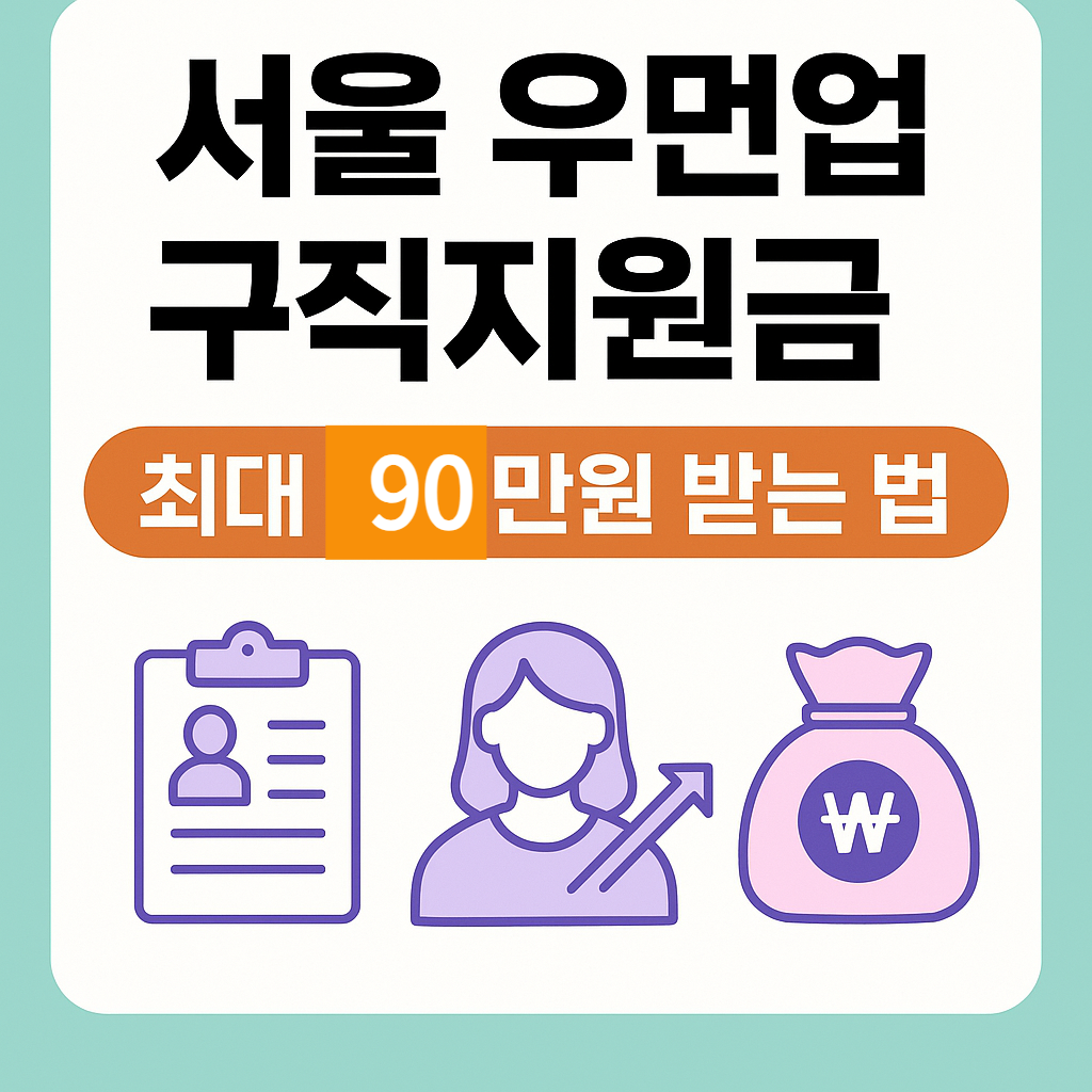 서울 우먼업 구직지원금 최대 90만 원 받는 법 썸네일