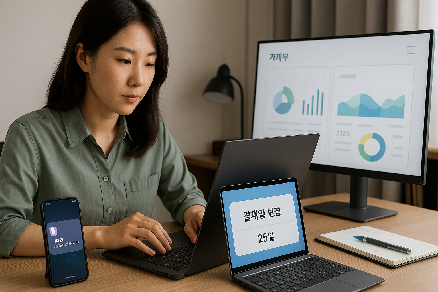 카드 결제일 변경 및 한도 확인