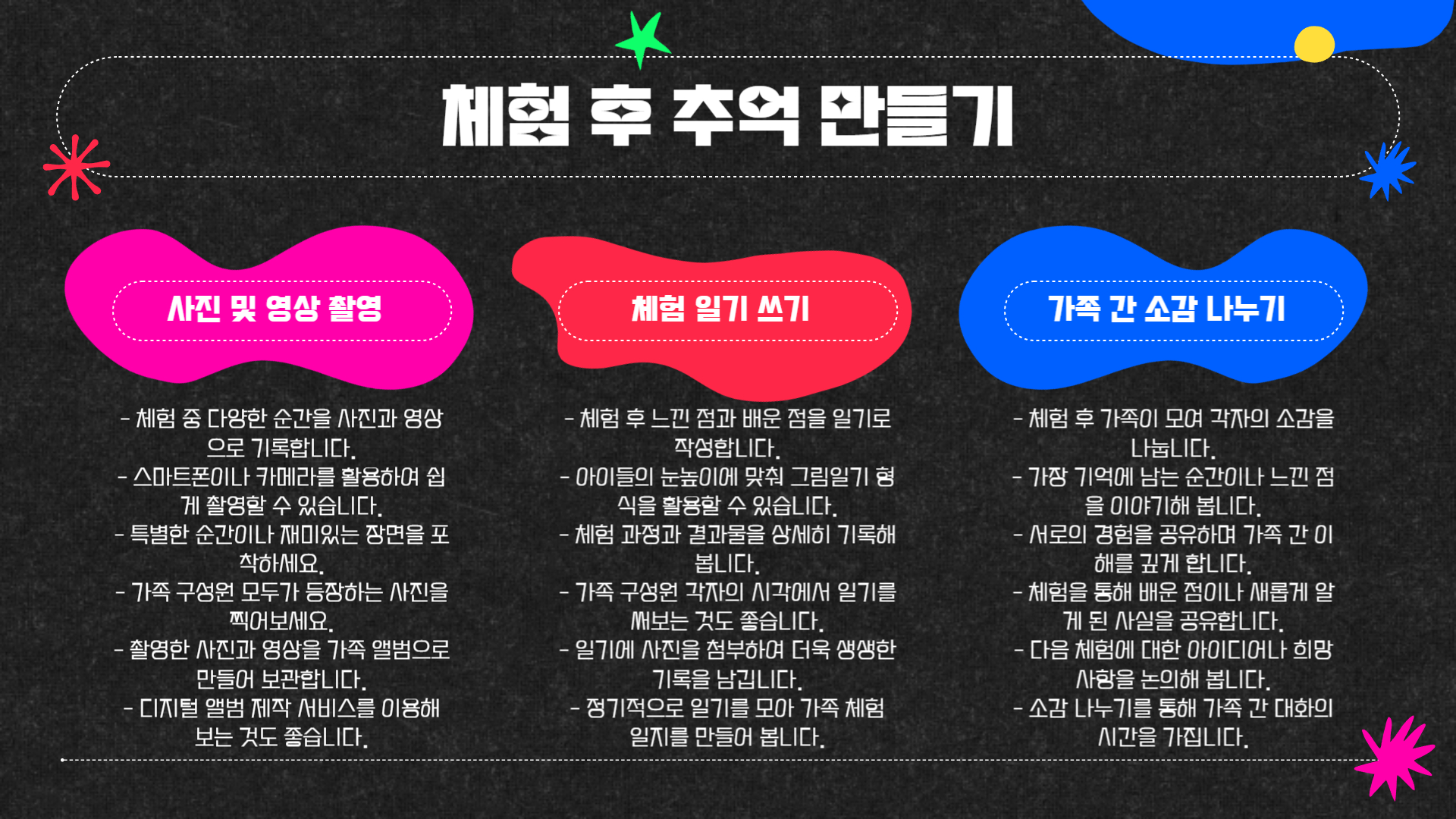 어린이날 선물 아이디어 가족과 함께하는 체험