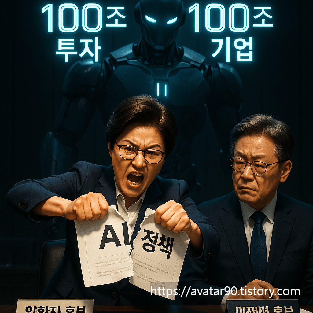 ChatGPT 이미지 양향자 vs 이재명, 누구의 AI 공약이 더 현실적인가?