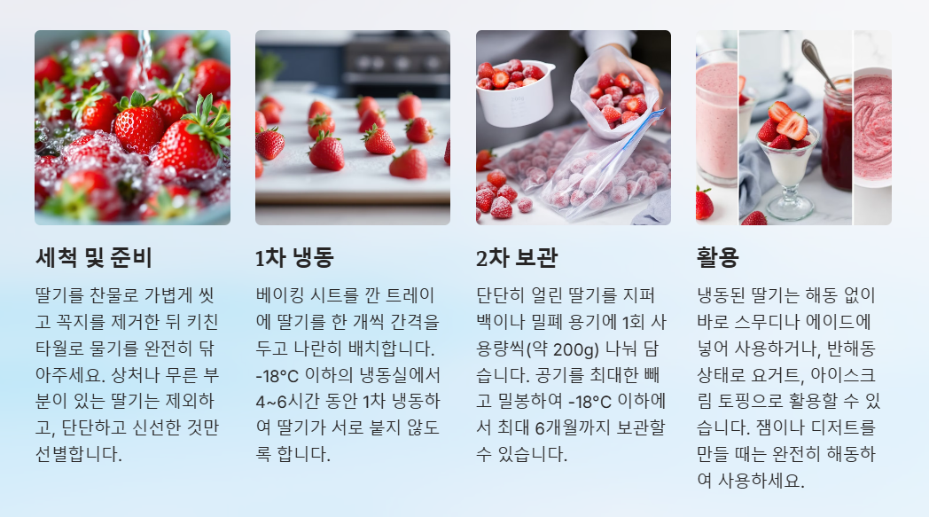 딸기 냉동 보관법