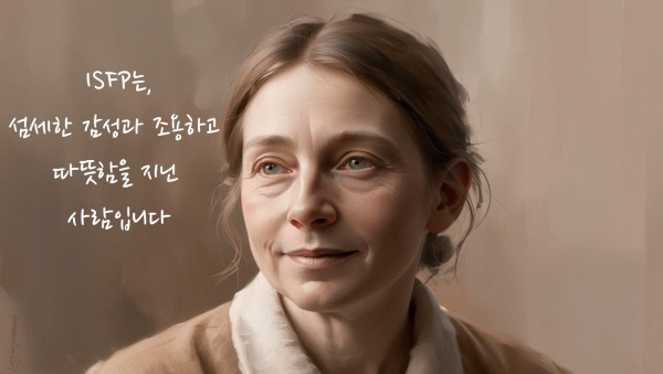 ISFP는 섬세한 감성과 조용하고 따뜻함을 지닌 유형입니다에 관한 그림