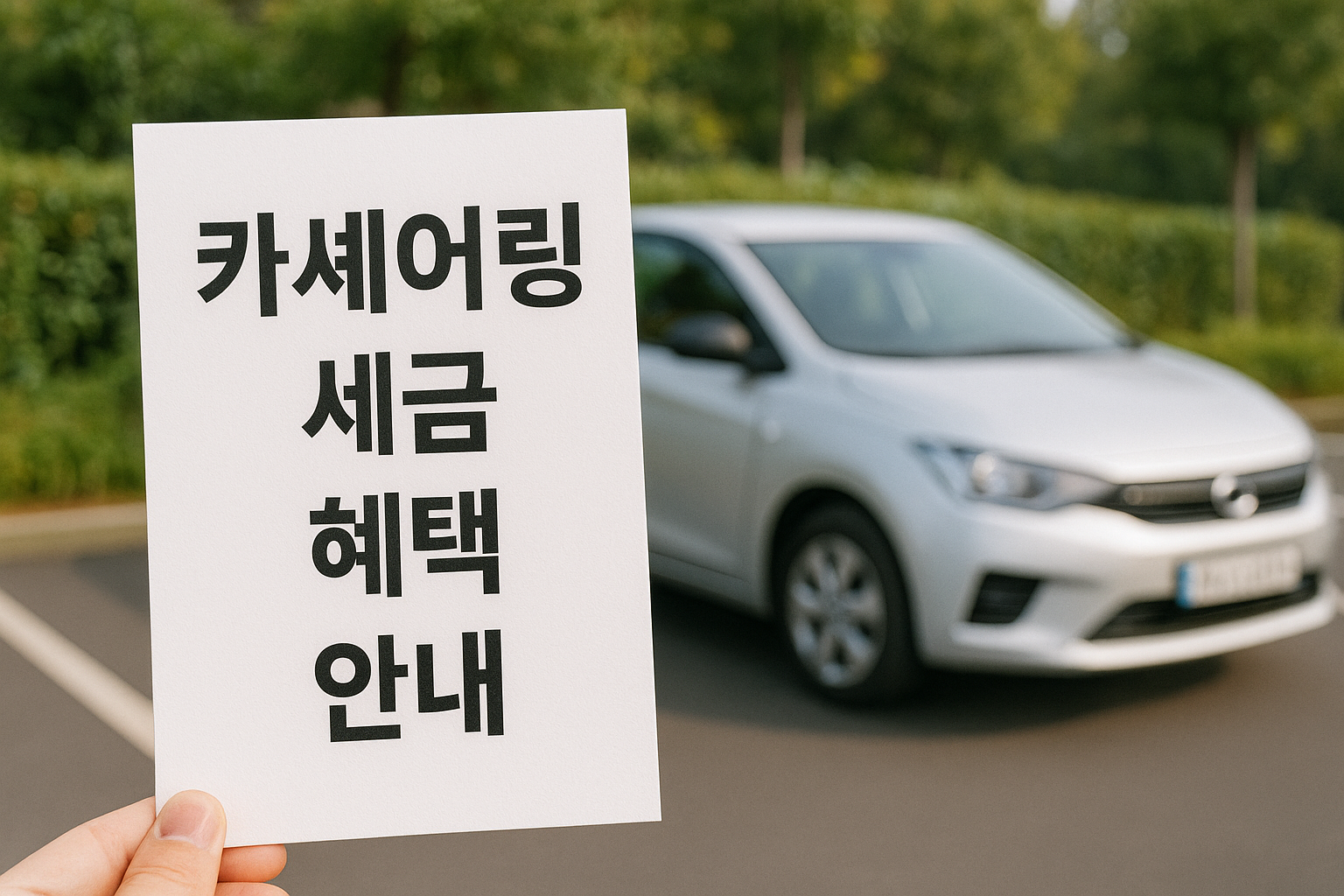 카쉐어링 세금 혜택, 제대로 받는 법 관련 사진