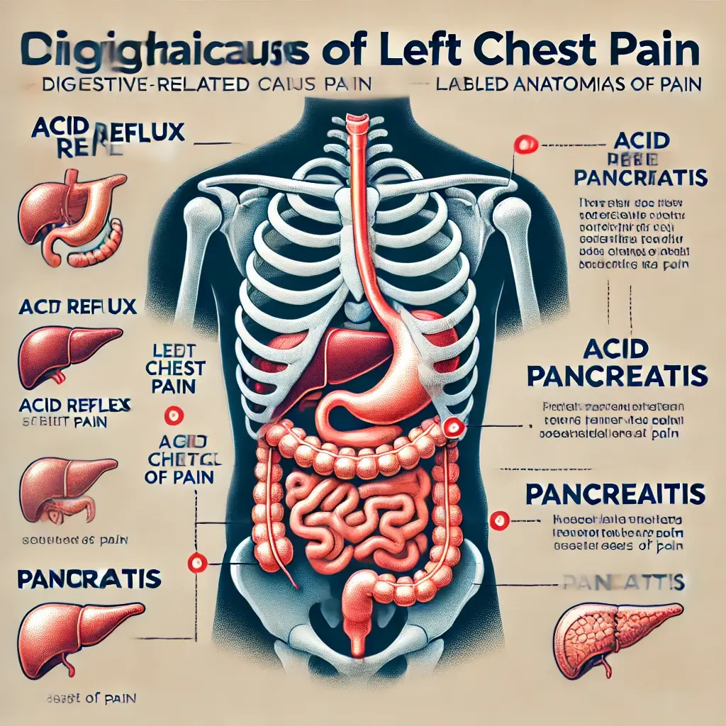 소화기 관련 왼쪽 옆가슴 통증 원인