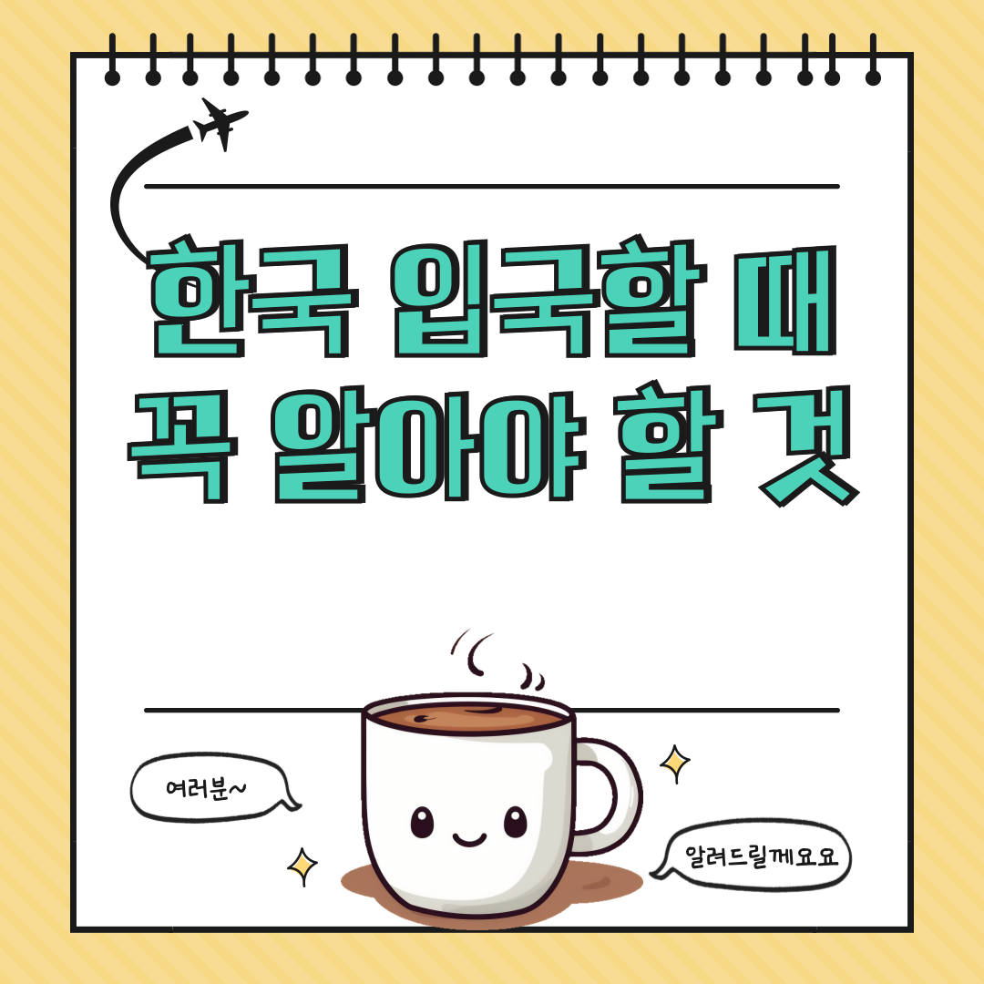 해외에서 한국 입국할 때 꼭 알아야 할 절차 정리 ✈ 자동입국심사부터 세관까지 한눈에