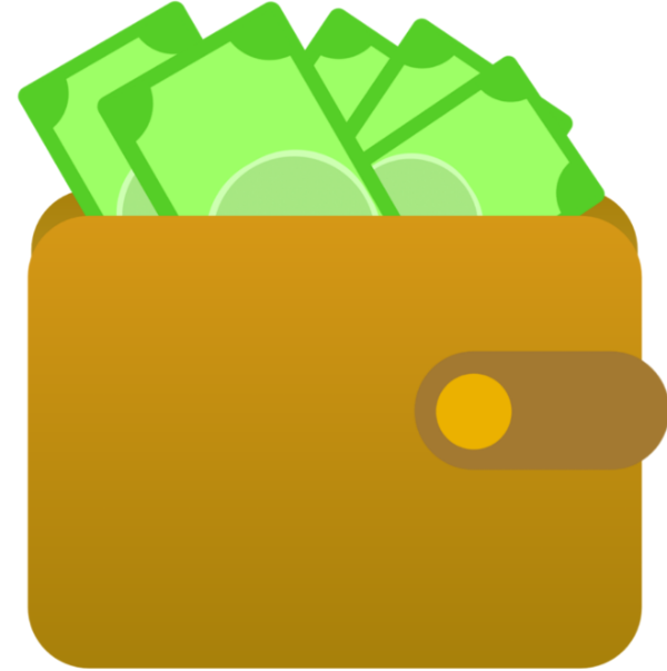 지갑에 돈이 담겨있는 사진