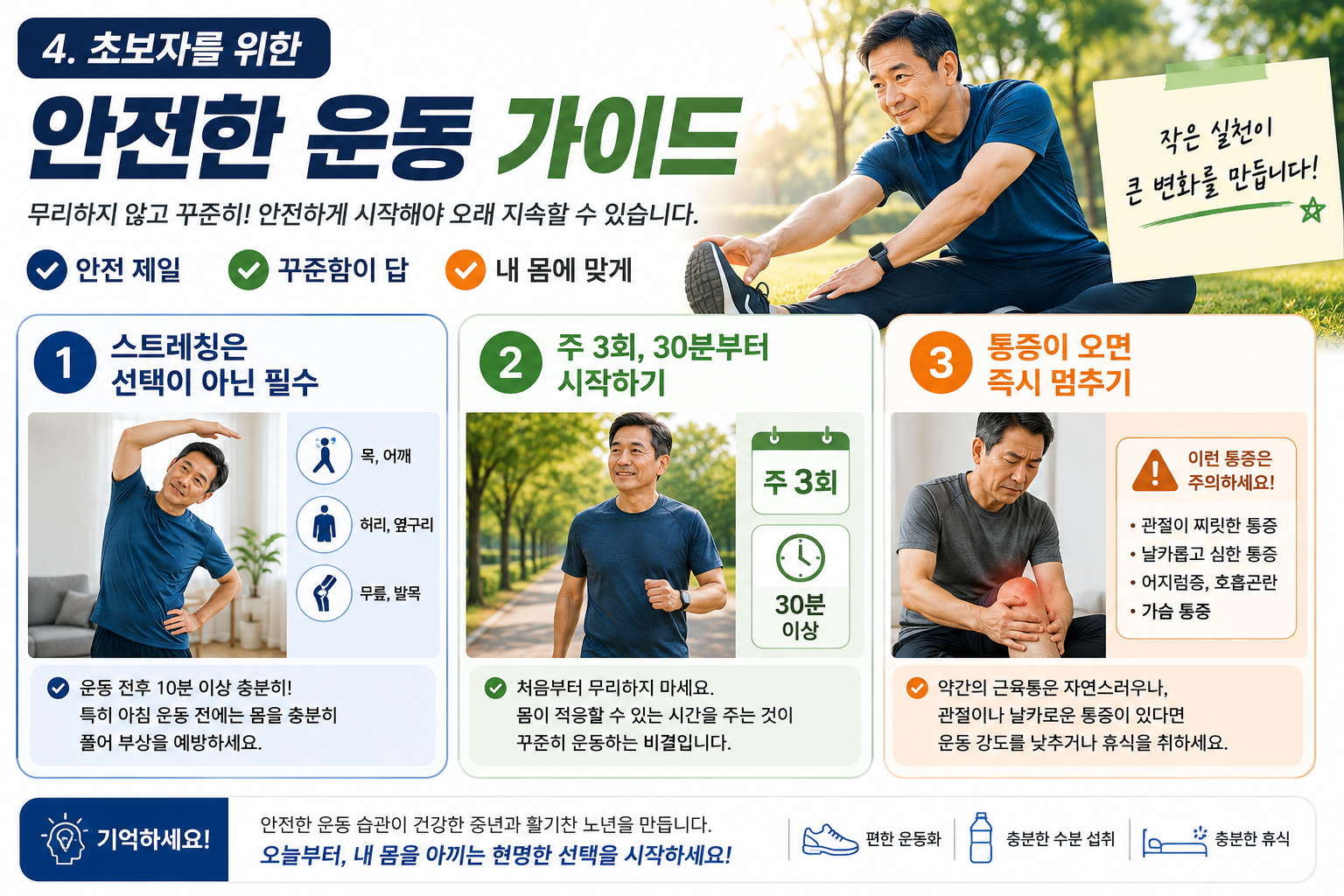 초보자를 위한 안전한 운동 가이드