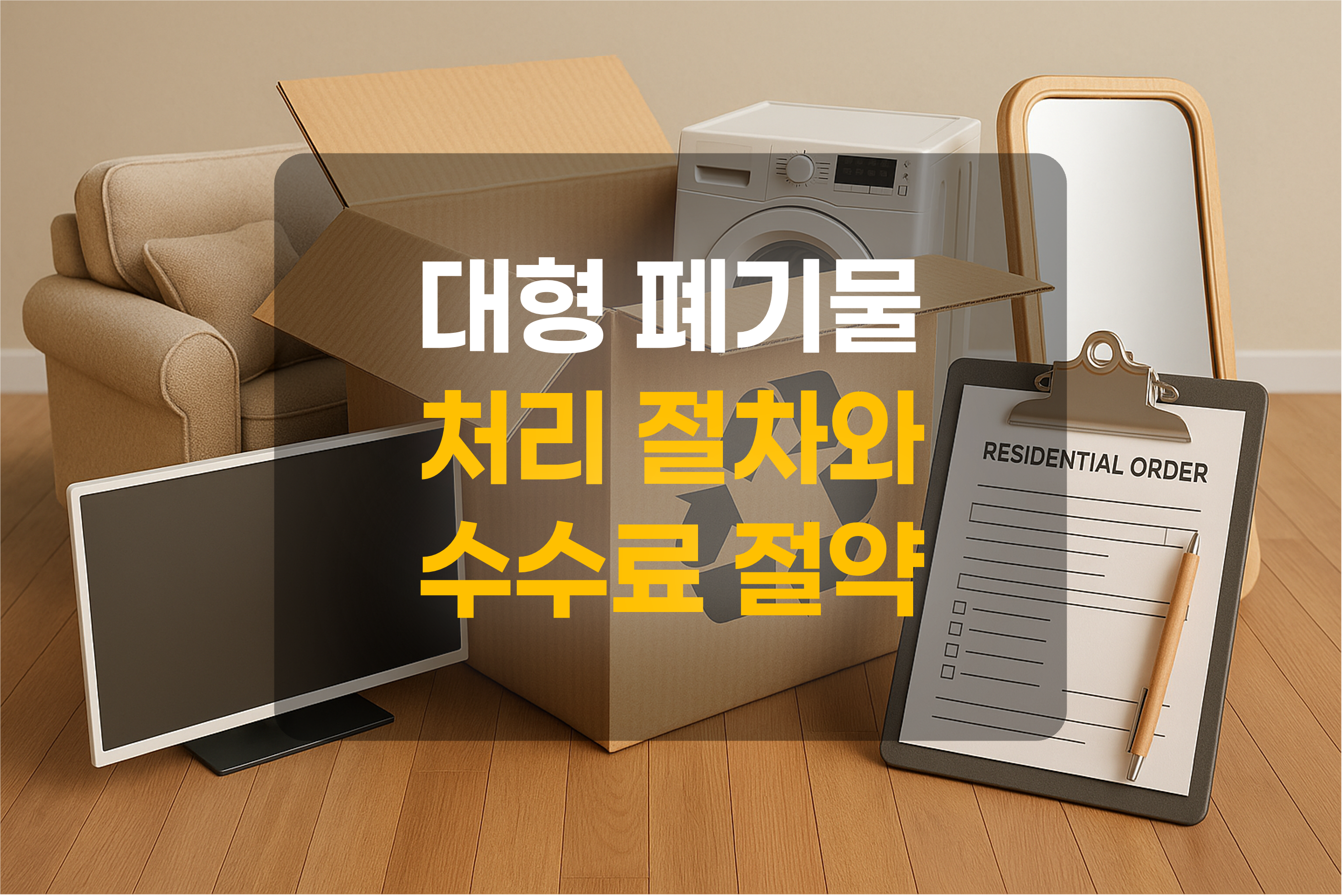 대형폐기물을 표현한 그림