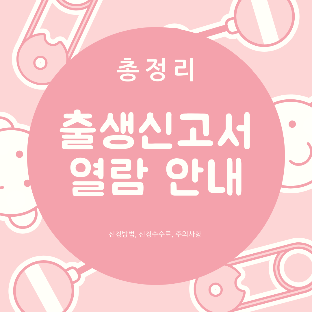 출생신고서 열람 안내