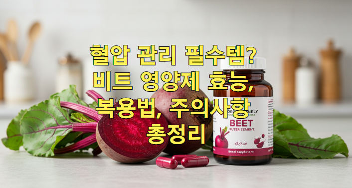 혈압 관리 필수템? 비트 영양제 효능, 복용법, 주의사항