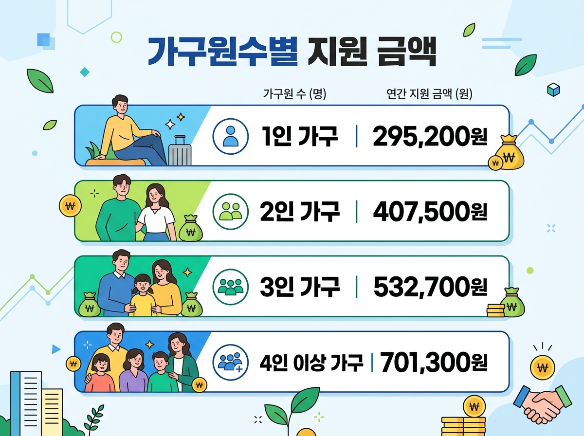 에너지바우처 가구원수별 지원금액