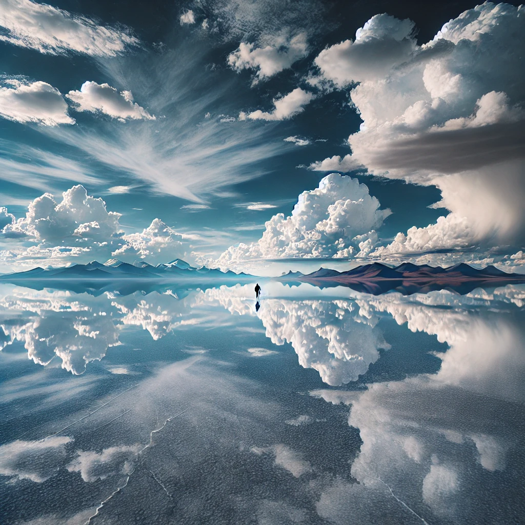 우유니 소금 사막 사진