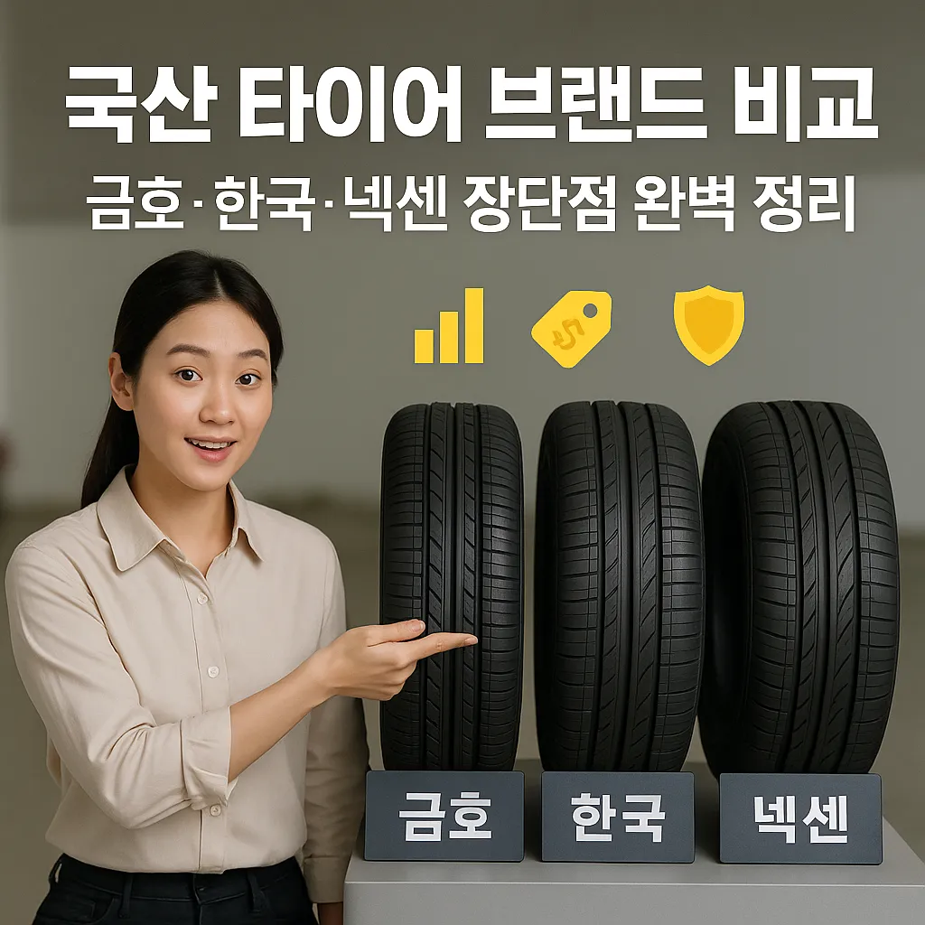 국산 타이어 브랜드 비교 🚘 금호·한국·넥센 장단점 완벽 정리