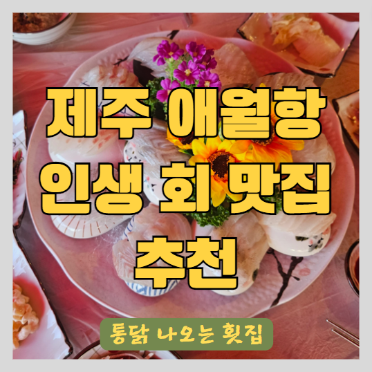 제주도 관광 제주 애월 맛집 회모듬과 치킨을 함께 먹을 수 있는 곳 - 애월항 포구 횟집 썸네일