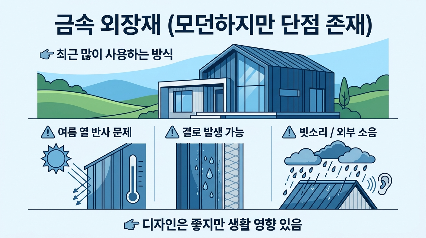금속 외장재의 장단점