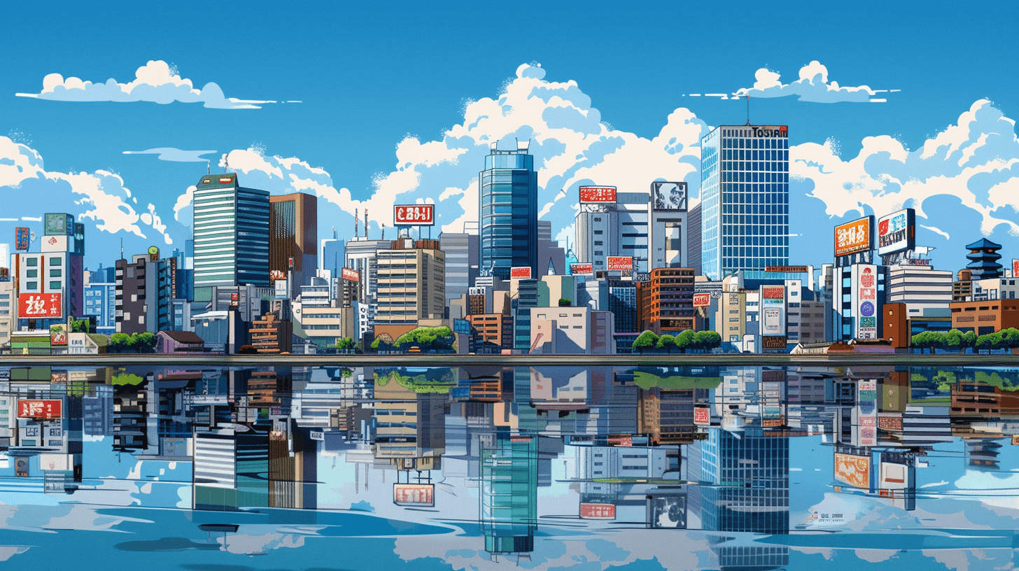 일본-도심-만화-이미지