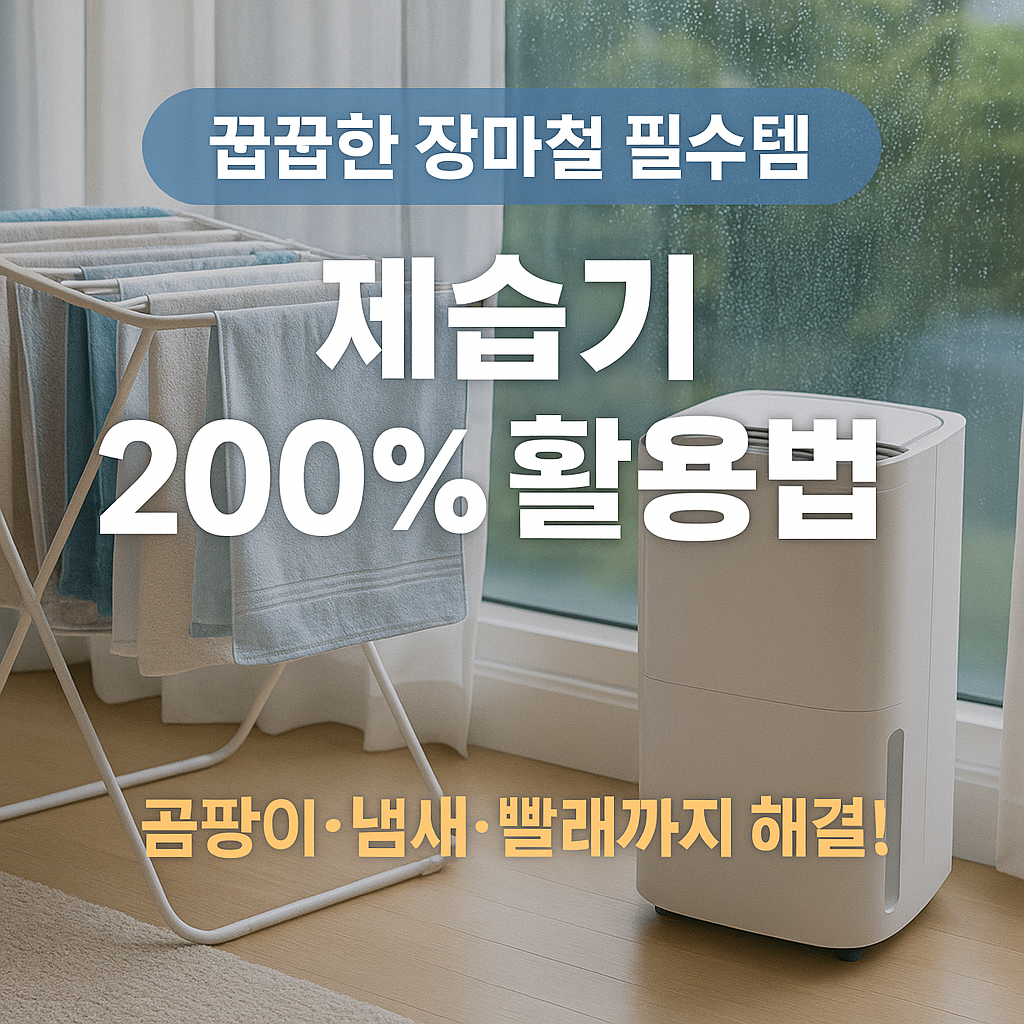 [6편] 장마철 꿀템! 제습기 200% 활용법 – 곰팡이·냄새·빨래건조까지 끝!