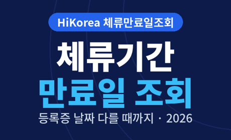하이코리아 체류기간 만료일 조회 방법/비자 만료일 확인