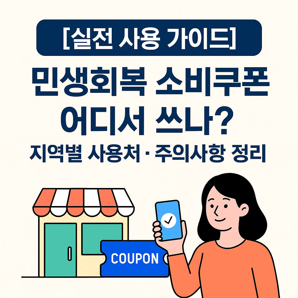 민생회복 소비쿠폰 어디서 쓰나?