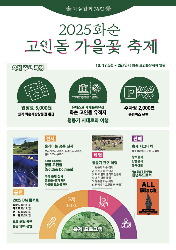 2025 화순 고인돌 가을꽃 축제 일정&middot;볼거리 총정리 (국화 12만 주 장관) 관련이미지