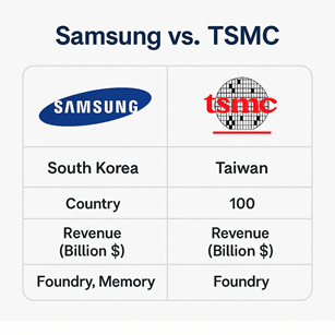 삼성 TSMC 비교 관련 사진