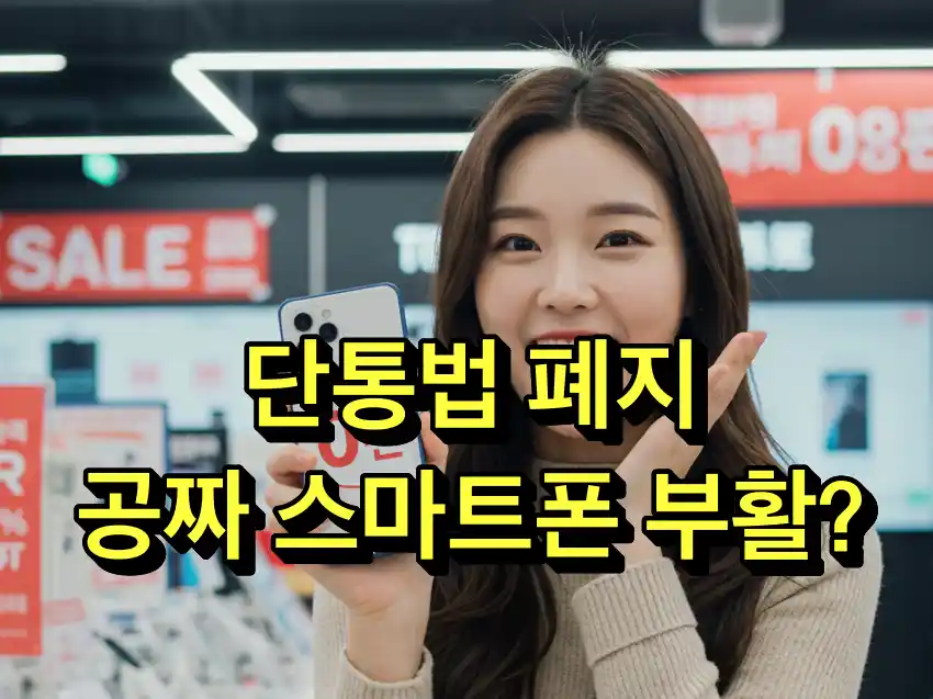 단통법 폐지. 공짜 스마트폰 부활?